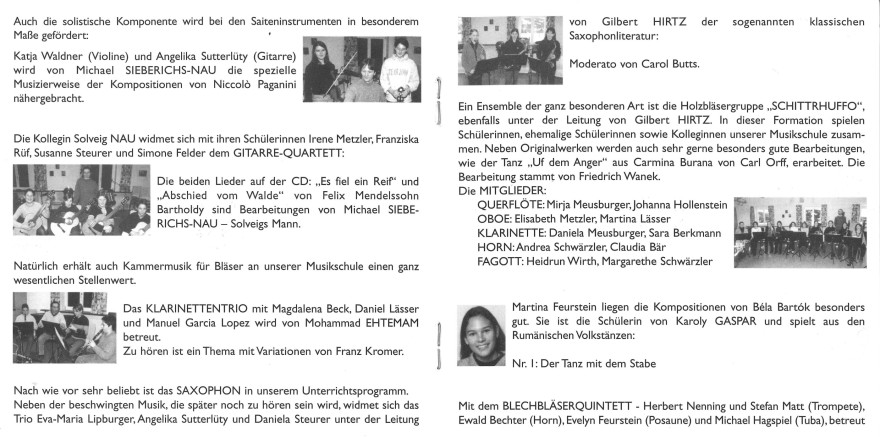 Booklet Jubil&auml;ums CD 1999-2000