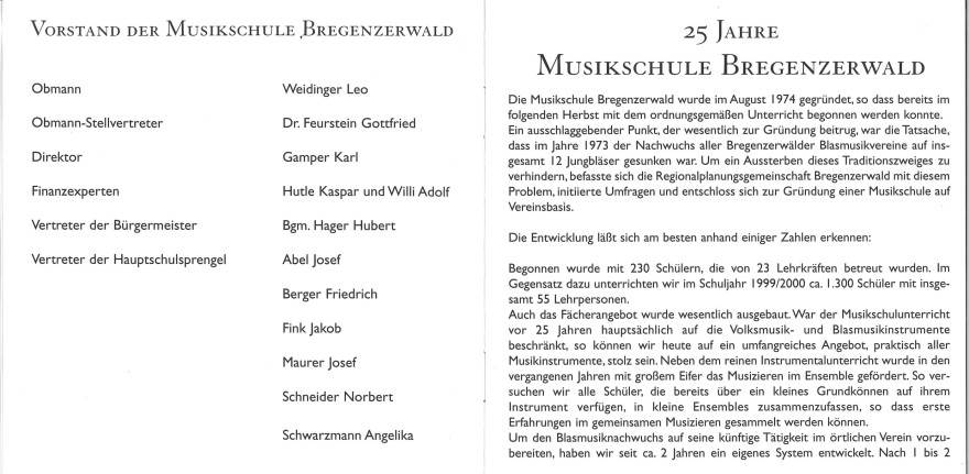 Booklet Jubil&auml;ums CD 1999-2000