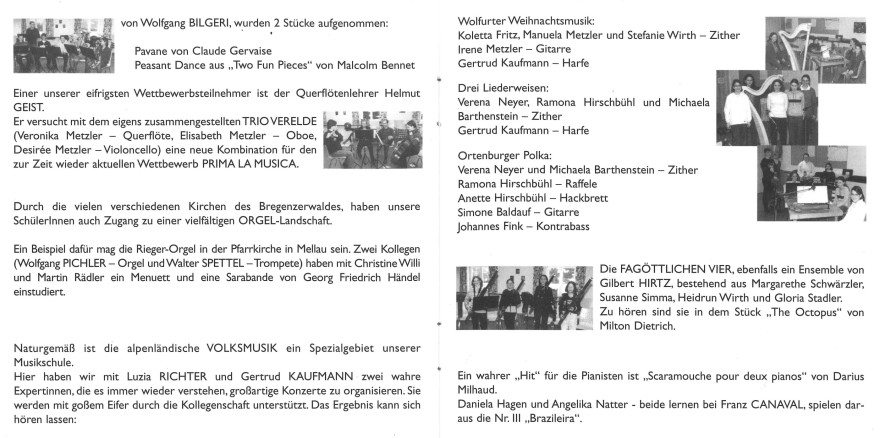 Booklet Jubil&auml;ums CD 1999-2000