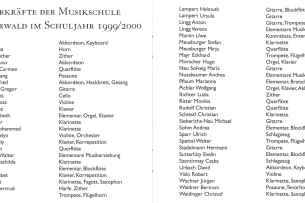 Booklet Jubil&auml;ums CD 1999-2000