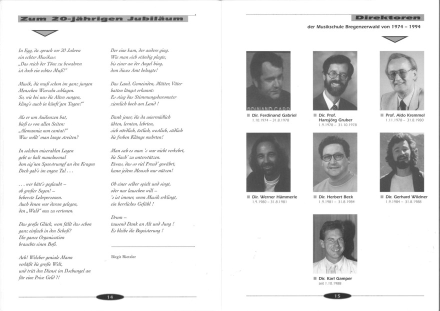 Festschrift 20 Jahre 1994