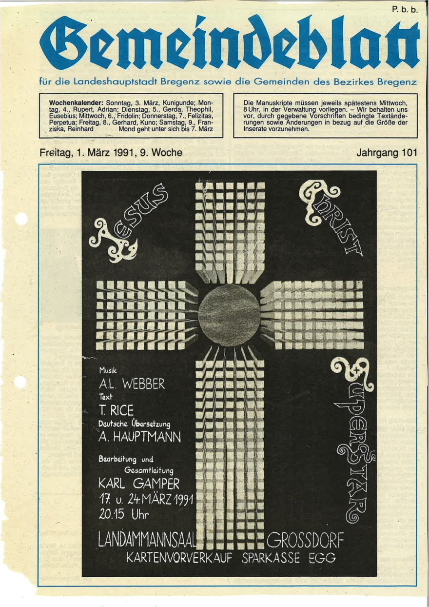 Auff&uuml;hrung Jesus Christ Superstar 1991