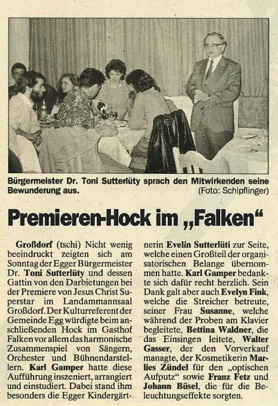 Auff&uuml;hrung Jesus Christ Superstar 1991