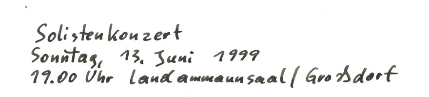 Solisten Orchesterkonzert 1999