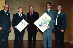 Ehrung Obmann Leo Weidinger 2004