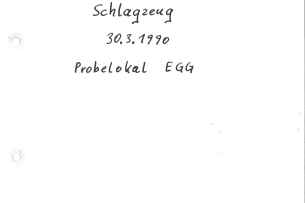 Klassenabend Schlagzeug 1990