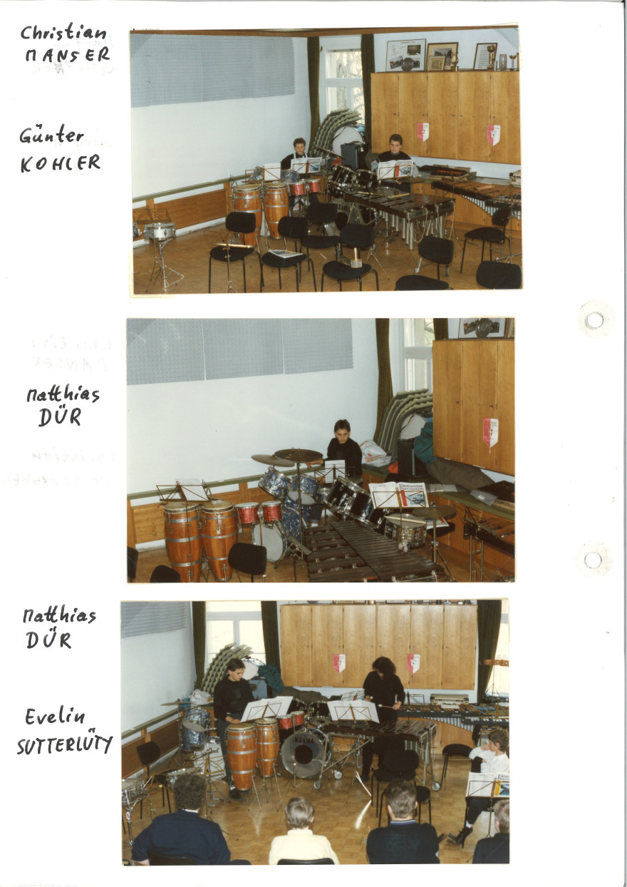 Klassenabend Schlagzeug 1990