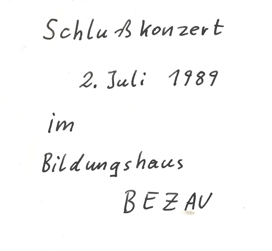 Schlusskonzert 1989